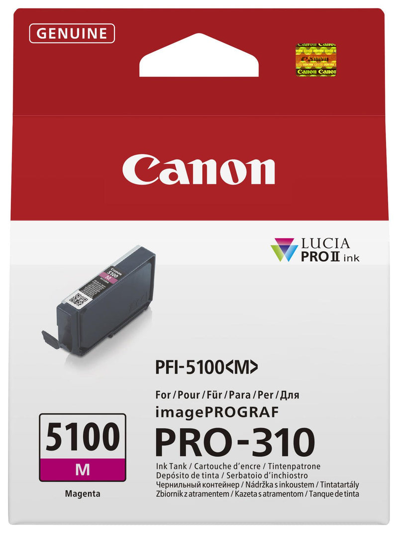 Canon Original PFI-5100 Druckerpatronen - 10er Set Multipack C, M, Y, PBK, MBK, GY, PC, PM, R, CO