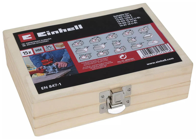 Einhell Fräsersatz 8 mm 15 teilig (49757291)