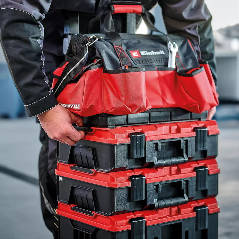 Einhell Systemkoffer E-Case Tasche, schwarz, rot (4540036)