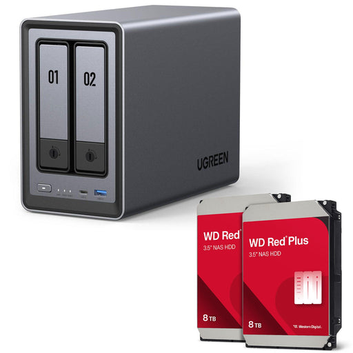 Ugreen NASync DXP2800 NAS System 2-Bay + Western Digital Festplatte 16 TB (2 x 8 TB)