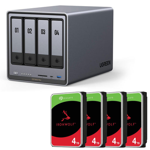 Ugreen NASync DXP4800 Plus + SEAGATE Festplatte 16 TB (4 x 4 TB)