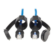 Eaton Tripp Lite Series Industrial Cat6 UTP Ethernet Kabel (RJ45 Stecker/Stecker), 100W PoE, CMR-LP, IP68, Blue, 23 ft.