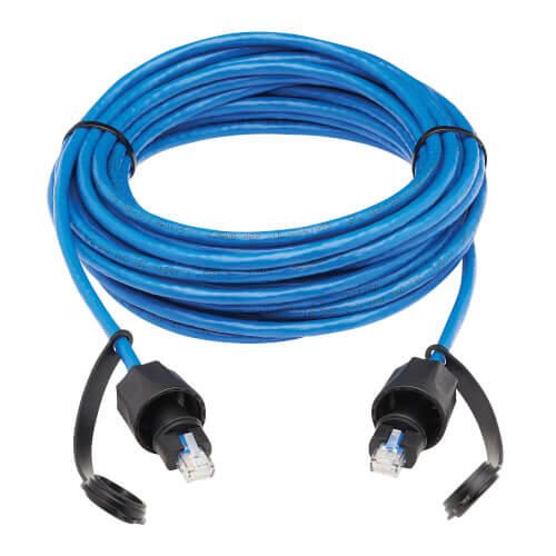 Eaton Tripp Lite Series Industrial Cat6 UTP Ethernet Kabel (RJ45 Stecker/Stecker), 100W PoE, CMR-LP, IP68, Blue, 33 ft.