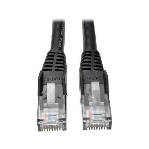 Eaton Tripp Lite Series Cat6 Gigabit Snagless Molded (UTP) Ethernet Kabel (RJ45 Stecker/Stecker), Schwarz, 25 ft. (7.62