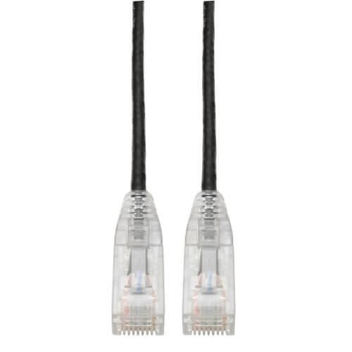 Eaton Tripp Lite Series Cat6 Gigabit Snagless Slim UTP Ethernet Kabel (RJ45 Stecker/Stecker), Schwarz, 6 ft. (1.83 m)