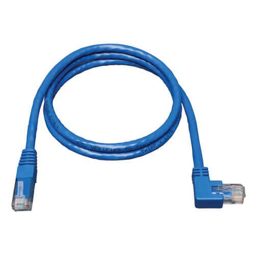 Eaton Tripp Lite Series Right-Angle Cat6 Gigabit Molded UTP Ethernet Kabel (RJ45 Right-Angle M zu RJ45 M), Blue, 5 ft. (