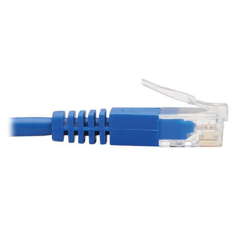 Eaton Tripp Lite Series Right-Angle Cat6 Gigabit Molded Slim UTP Ethernet Kabel (RJ45 Right-Angle M zu RJ45 M), Blue, 10