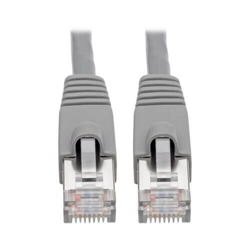 Eaton Tripp Lite Series Cat6a 10G Snagless Shielded STP Ethernet Kabel (RJ45 Stecker/Stecker), PoE, Gray, 1 ft. (0.31 m)