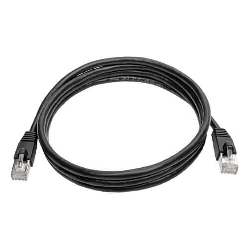 Eaton Tripp Lite Series Cat6a 10G Snagless Shielded STP Ethernet Kabel (RJ45 Stecker/Stecker), PoE, Schwarz, 5 ft. (1.52