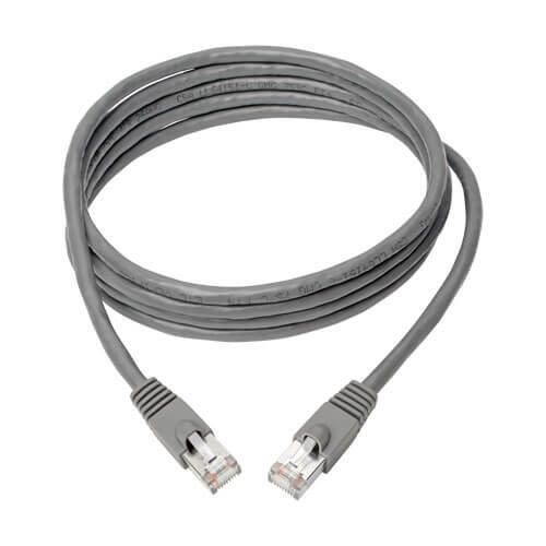 Eaton Tripp Lite Series Cat6a 10G Snagless Shielded STP Ethernet Kabel (RJ45 Stecker/Stecker), PoE, Gray, 7 ft. (2.13 m)