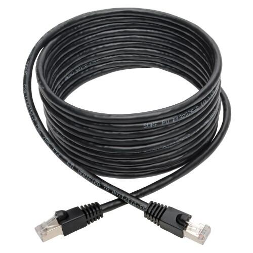 Eaton Tripp Lite Series Cat6a 10G Snagless Shielded STP Ethernet Kabel (RJ45 Stecker/Stecker), PoE, Schwarz, 15 ft. (4.5