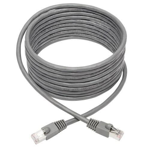 Eaton Tripp Lite Series Cat6a 10G Snagless Shielded STP Ethernet Kabel (RJ45 Stecker/Stecker), PoE, Gray, 15 ft. (4.57 m