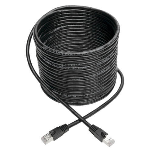 Eaton Tripp Lite Series Cat6a 10G Snagless Shielded STP Ethernet Kabel (RJ45 Stecker/Stecker), PoE, Schwarz, 35 ft. (10.