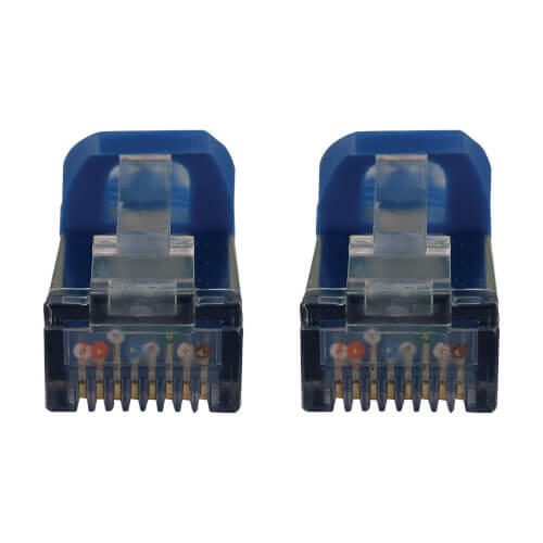 Eaton Tripp Lite Series Cat6a 10G Snagless Shielded Slim STP Ethernet Kabel (RJ45 Stecker/Stecker), PoE, Blue, 3 ft. (0.