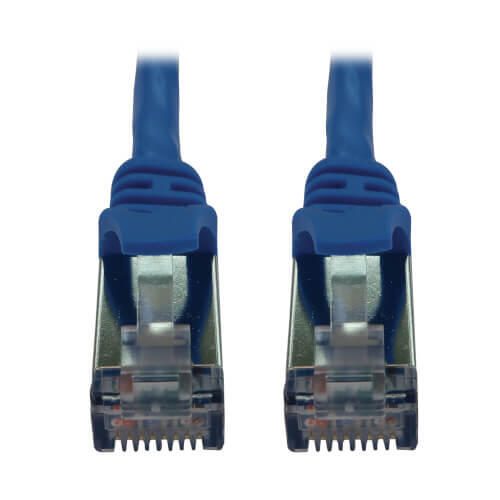 Eaton Tripp Lite Series Cat6a 10G Snagless Shielded Slim STP Ethernet Kabel (RJ45 Stecker/Stecker), PoE, Blue, 6 ft. (1.