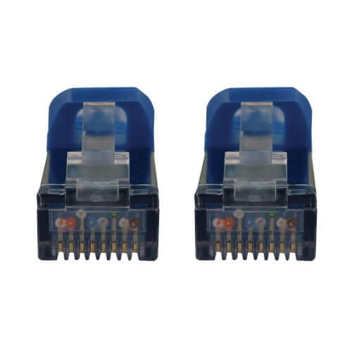 Eaton Tripp Lite Series Cat6a 10G Snagless Shielded Slim STP Ethernet Kabel (RJ45 Stecker/Stecker), PoE, Blue, 10 ft. (3