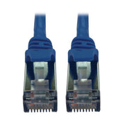 Eaton Tripp Lite Series Cat6a 10G Snagless Shielded Slim STP Ethernet Kabel (RJ45 Stecker/Stecker), PoE, Blue, 25 ft. (7