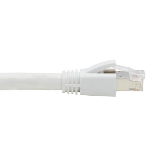 Eaton Tripp Lite Series Cat8 25G/40G-Certified Snagless Shielded S/FTP Ethernet Kabel (RJ45 Stecker/Stecker), PoE, White