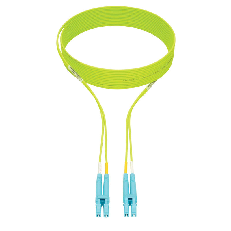 Eaton Tripp Lite Series 100G Duplex Multimode 50/125 OM5 LSZH Fiber Optic Kabel (LC/LC), Lime Green, 3 m