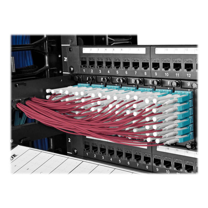 Eaton Tripp Lite Series 10G Duplex Multimode 50/125 OM4 LSZH Fiber Optic Kabel (LC/LC), Push/Pull Tabs, Magenta, 2 m