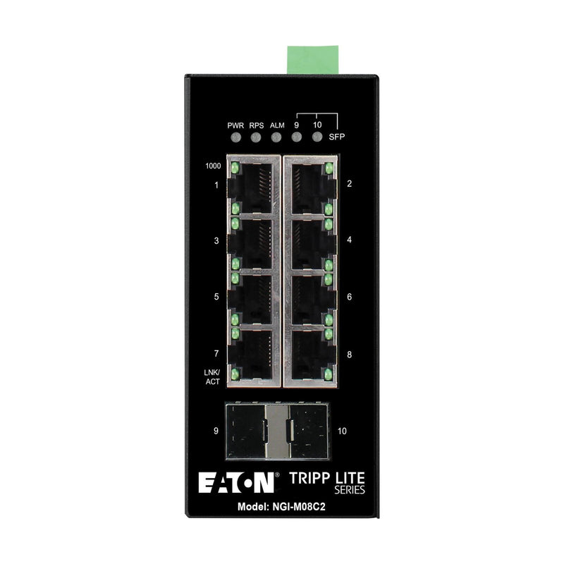 Eaton Tripp Lite Series 8-Port Managed Industrial Gigabit Ethernet Switch