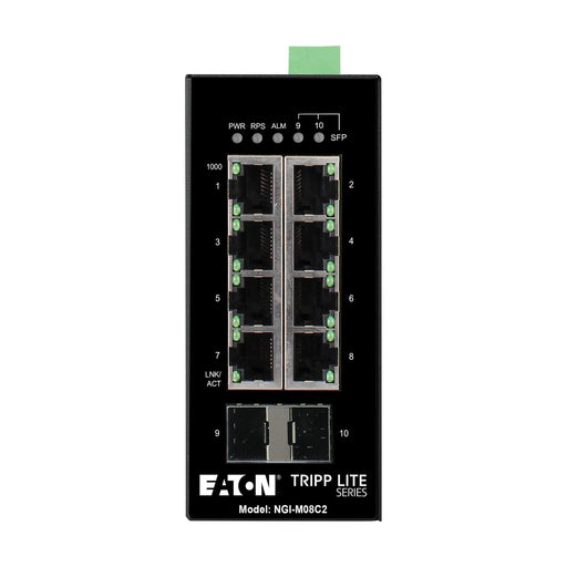 Eaton Tripp Lite Series 8-Port Managed Industrial Gigabit Ethernet Switch