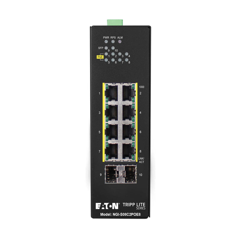 Eaton Tripp Lite Series 8-Port Lite Managed Industrial Gigabit Ethernet Switch