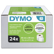 DYMO® Original Etikett für LabelWriter™, Vorteilspack, Adressen - weiss - permanent haftend, 24 x 260 Etiketten