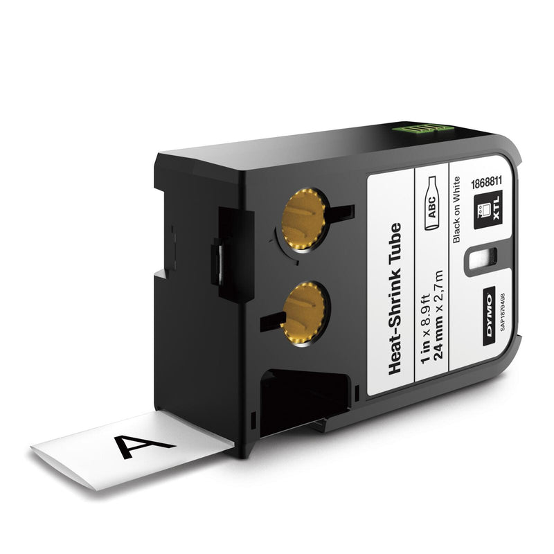 DYMO® Original XTL Heisschrumpfschlauch, schwarz auf weiss, für XTL 300/500, Polyolefin, endlos