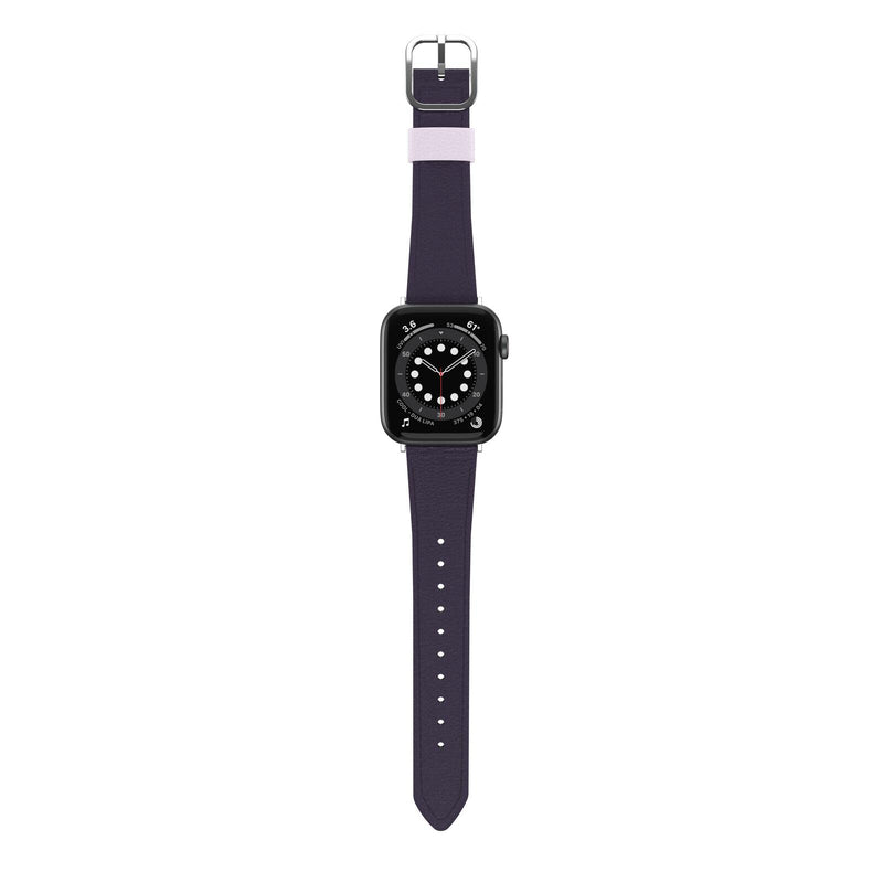 OtterBox Symmetry Cactus Leather Watch Band for Apple Watch 45/44/42mm Plum Luxe - purple