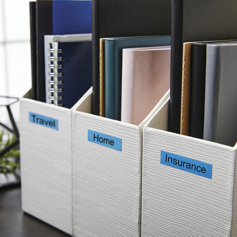 DYMO® Original D1-Schriftband für LabelManager™ 12mm x 7m - Polyester, wieder ablösbar - schwarz auf blau