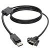 Eaton Tripp Lite Series DisplayPort 1.2 zu VGA Active Adapterkabel (DP mit Verriegelungen auf HD15 Stecker/Stecker), 3 f