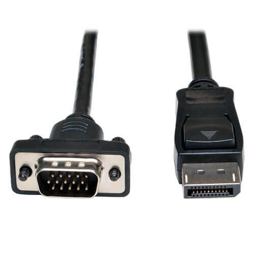 Eaton Tripp Lite Series DisplayPort 1.2 zu VGA Active Adapterkabel (DP mit Verriegelungen auf HD15 Stecker/Stecker), 10