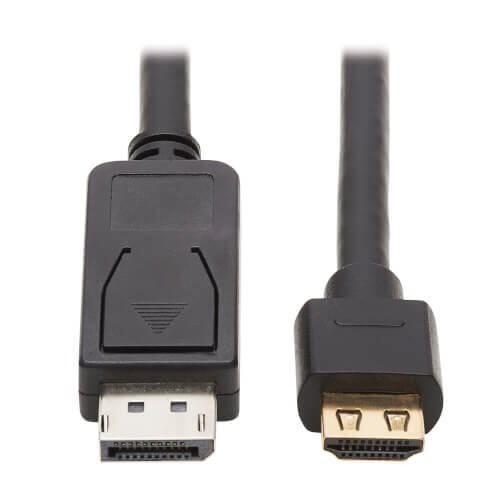 Eaton Tripp Lite Series DisplayPort 1.2 zu HDMI Active Adapterkabel (Stecker/Stecker), 4K 60 Hz, HDR, Secure-Grip Plugs,