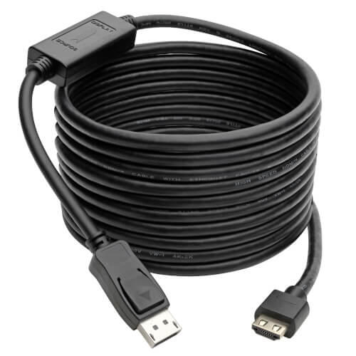 Eaton Tripp Lite Series DisplayPort 1.4 zu HDMI Active Adapterkabel (Stecker/Stecker), 4K 60 Hz, 4:4:4, HDR, HDCP 2.2, 2