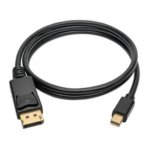 Eaton Tripp Lite Series Mini DisplayPort zu DisplayPort Adapterkabel (Stecker/Stecker), 4K 60 Hz, Schwarz, 3 ft. (0.9 m)