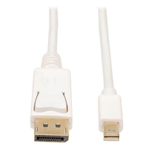 Eaton Tripp Lite Series Mini DisplayPort zu DisplayPort Adapterkabel (Stecker/Stecker), 4K 60 Hz, White, 6 ft. (1.8 m)