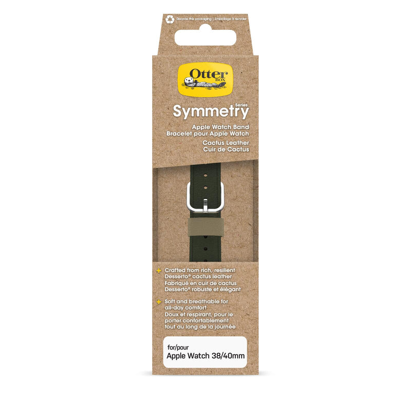 OtterBox Symmetry Cactus Leather Watch Band for Apple Watch 41/40/38mm Cactus Groove - green