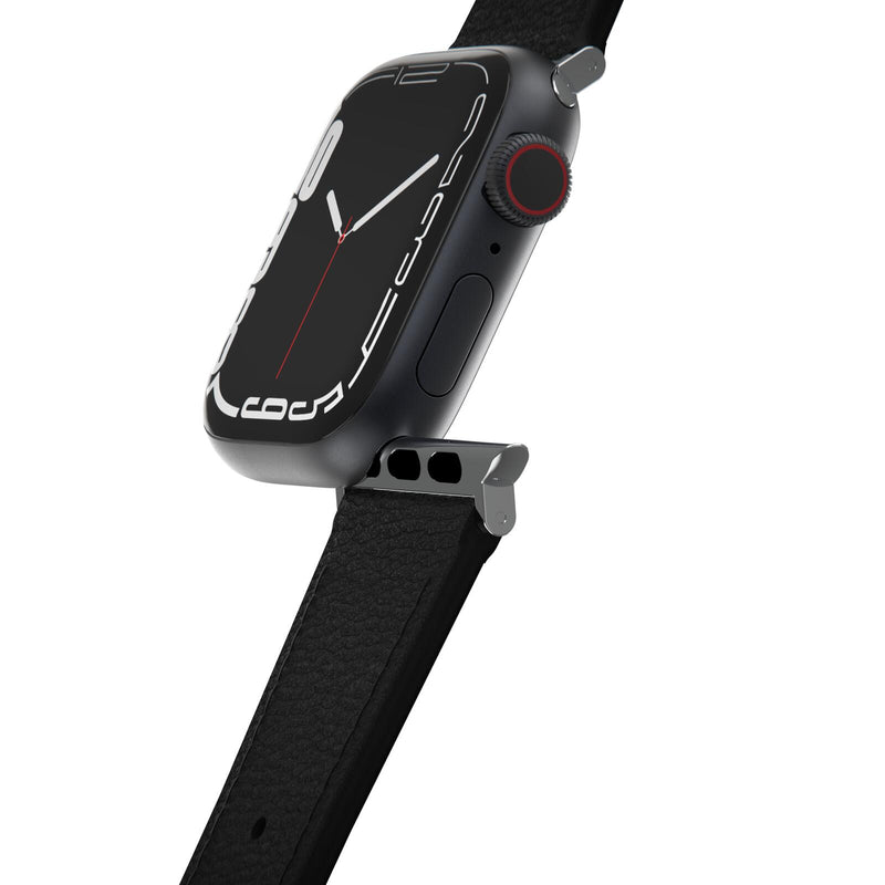 OtterBox Symmetry Cactus Leather Watch Band for Apple Watch 41/40/38mm Noir Ash - black