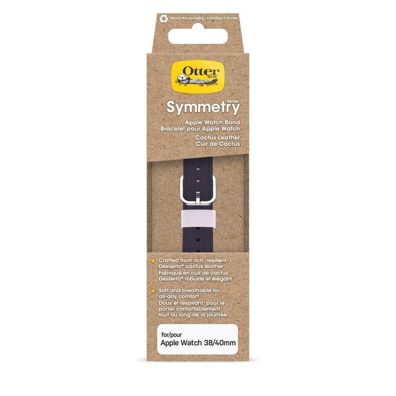 OtterBox Symmetry Cactus Leather Watch Band for Apple Watch 41/40/38mm Plum Luxe - purple