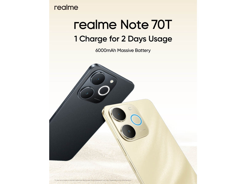 realme Note 70T 256GB/4GB - Obsidian Black