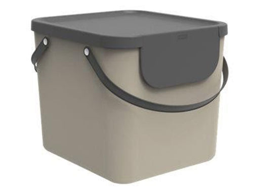 rotho Albula - recycling bin - 40 L - plastic - cappuccino