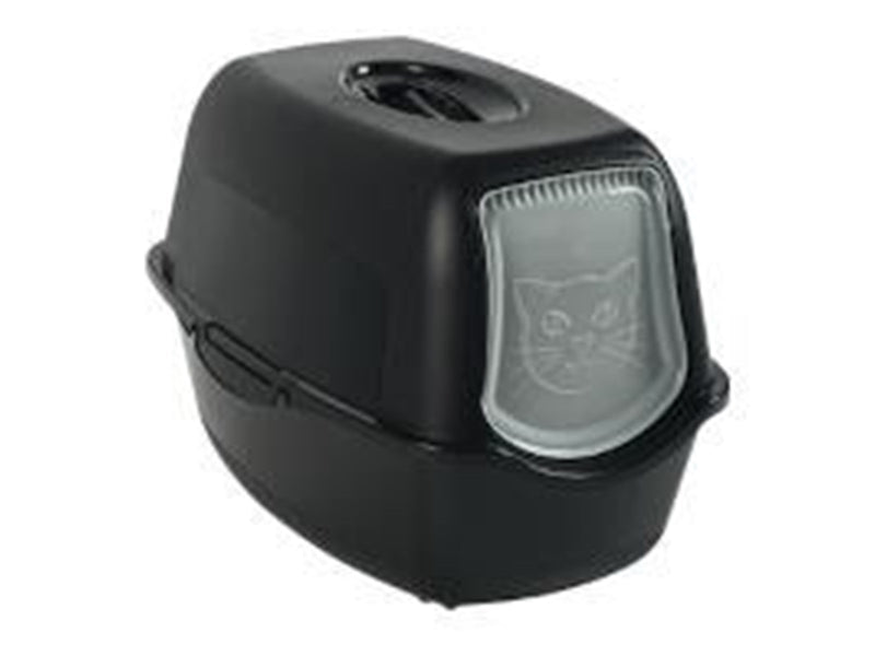rotho Bailey Hooded litter box Black