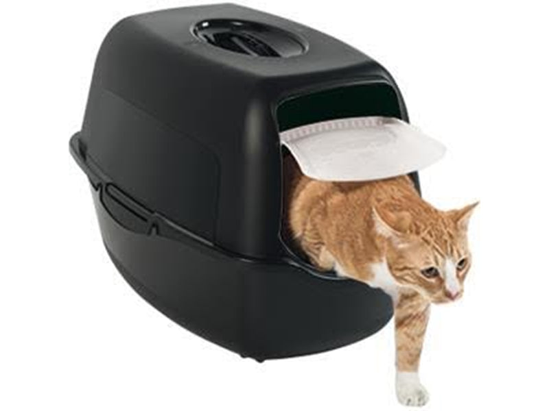 rotho Bailey Hooded litter box Black