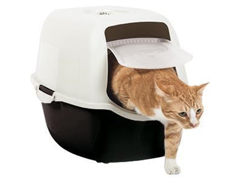 rotho Bailey Hooded litter box Black, White