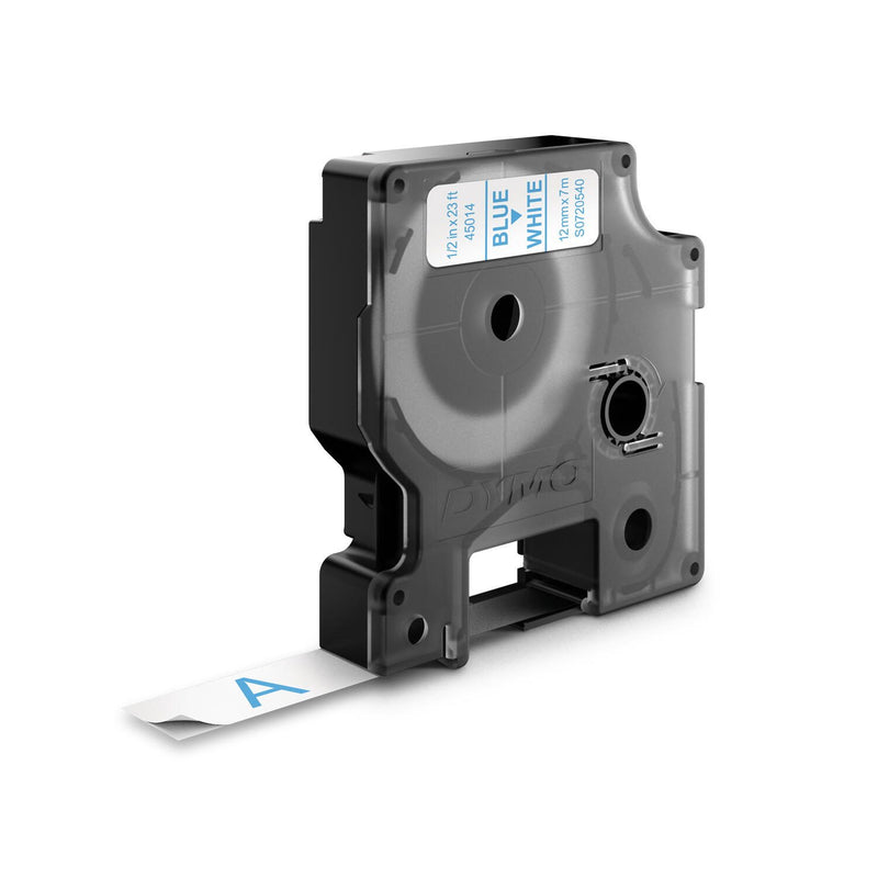 DYMO® Original D1-Schriftband für LabelManager™ 12mm x 7m - Polyester, wieder ablösbar - blau auf weiss