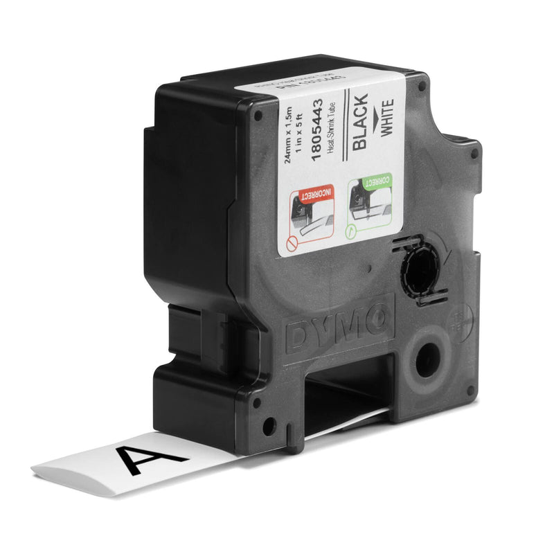 DYMO® Original IND-Heißschrumpfschlauch für Rhino 6000+, Polyolefin - schwarz auf weiss