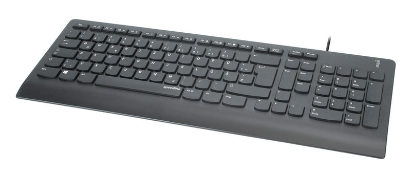 Speedlink HI-GENIC Antibacterial Tastatur, schwarz - DE Layout