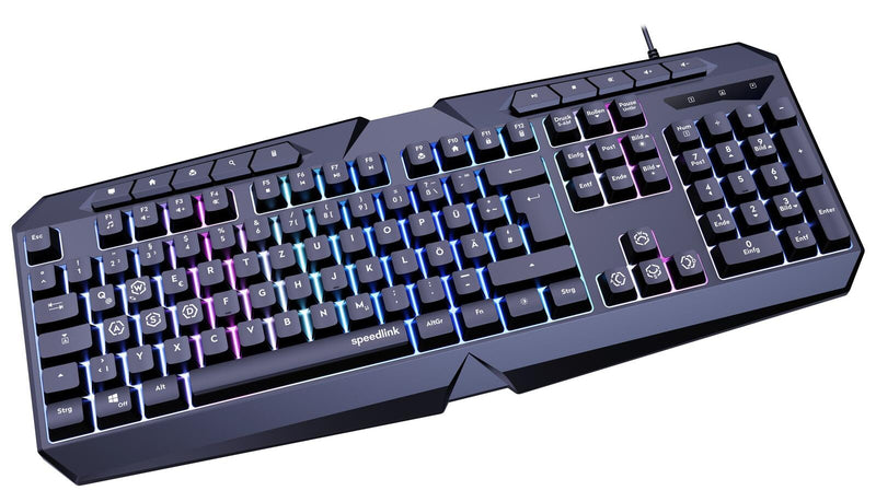 Speedlink LUDICIUM RGB Rainbow Gaming Tastatur, schwarz - DE Layout