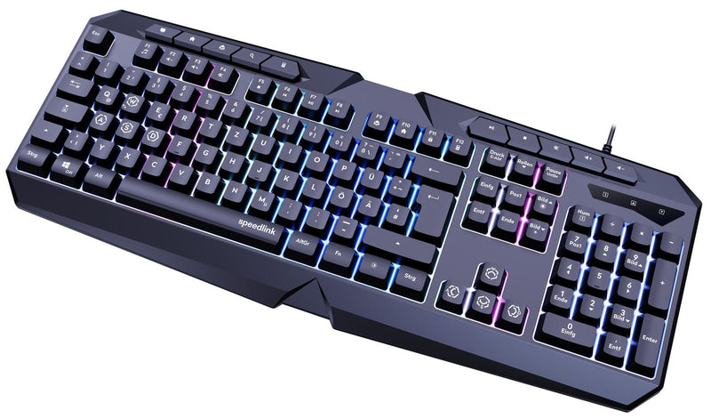 Speedlink LUDICIUM RGB Rainbow Gaming Tastatur, schwarz - DE Layout